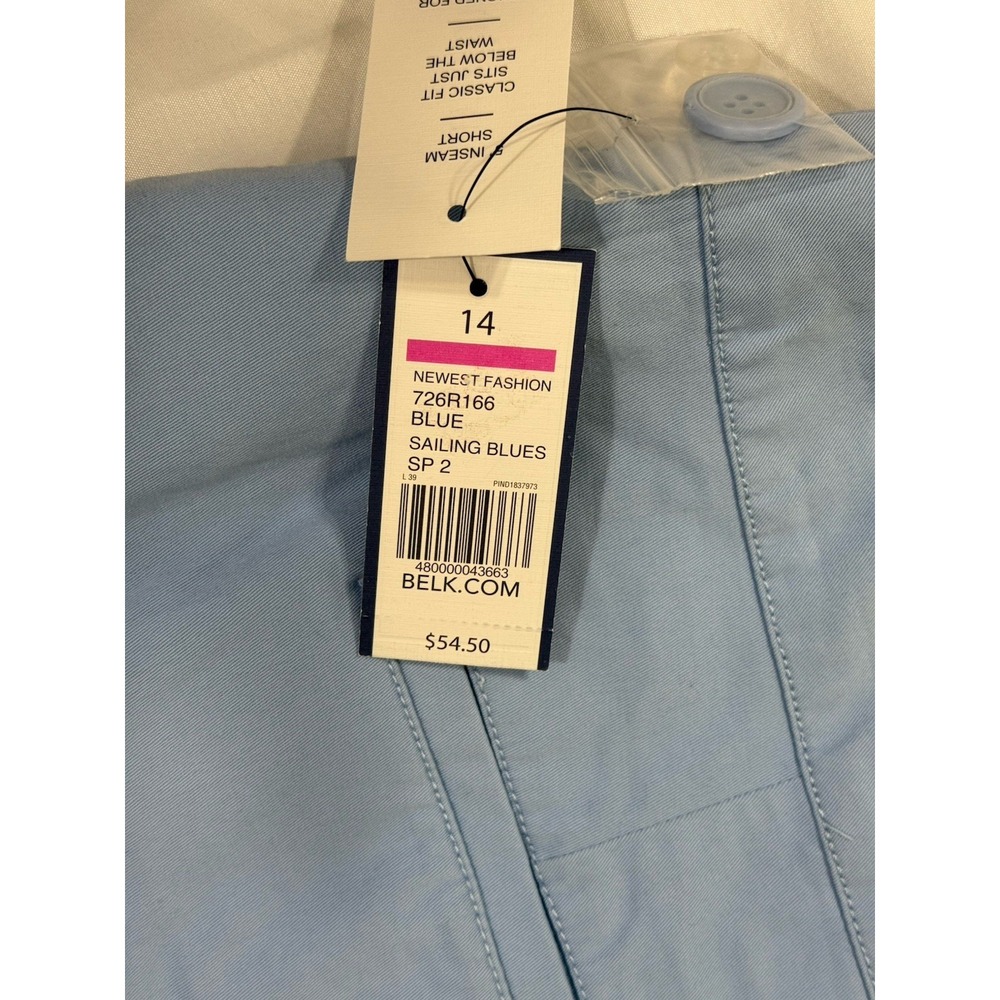 NWT Crown & Ivy‎ Skort Women's 14 Blue Scalloped Hem - Picture 6 of 9